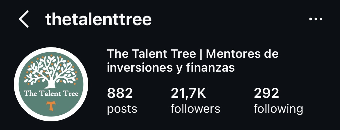 Cuenta de Instagram